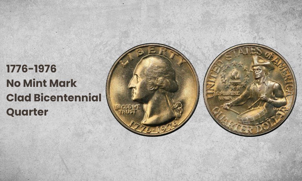 1776-1976 No Mint Mark Clad Bicentennial Quarter