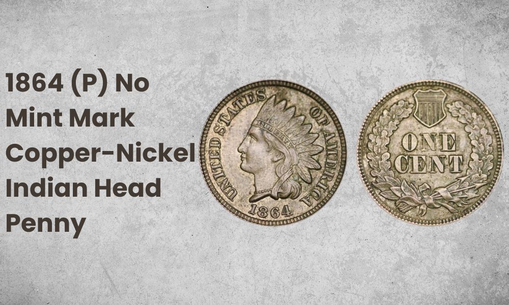 1864 (P) No Mint Mark Copper-Nickel Indian Head Penny