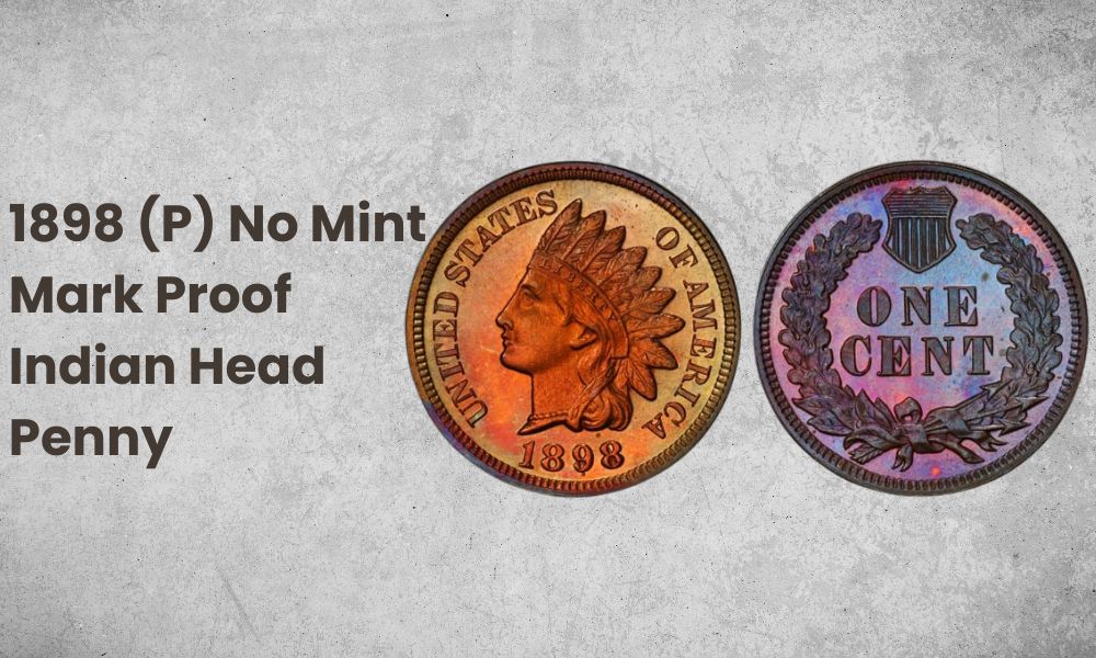 1898 (P) No Mint Mark Proof Indian Head Penny