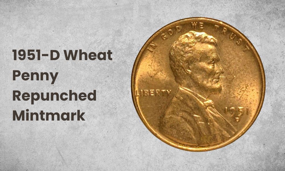 1951-D Wheat Penny Repunched Mintmark