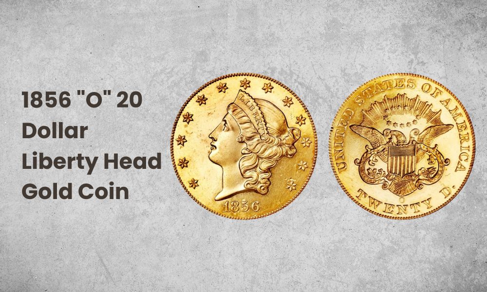1856 "O" 20 Dollar Liberty Head Gold Coin