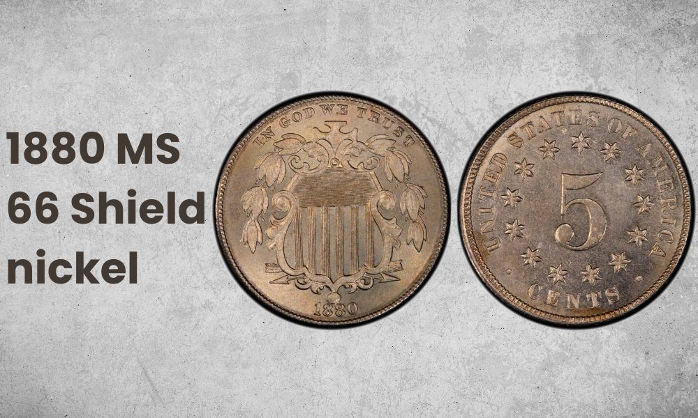 1880 MS 66 Shield nickel
