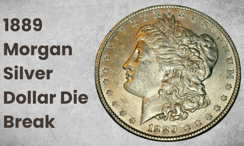 1889 Morgan Silver Dollar Die Break