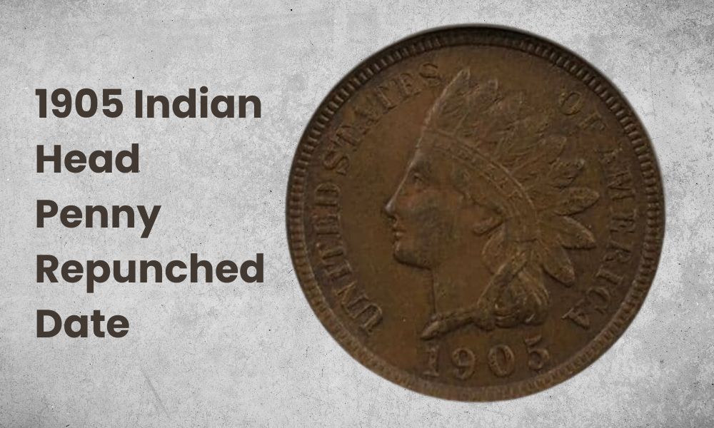 1905 Indian Head penny repunched date