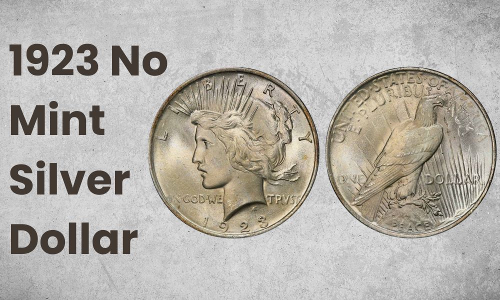 1923 No Mint Silver Dollar