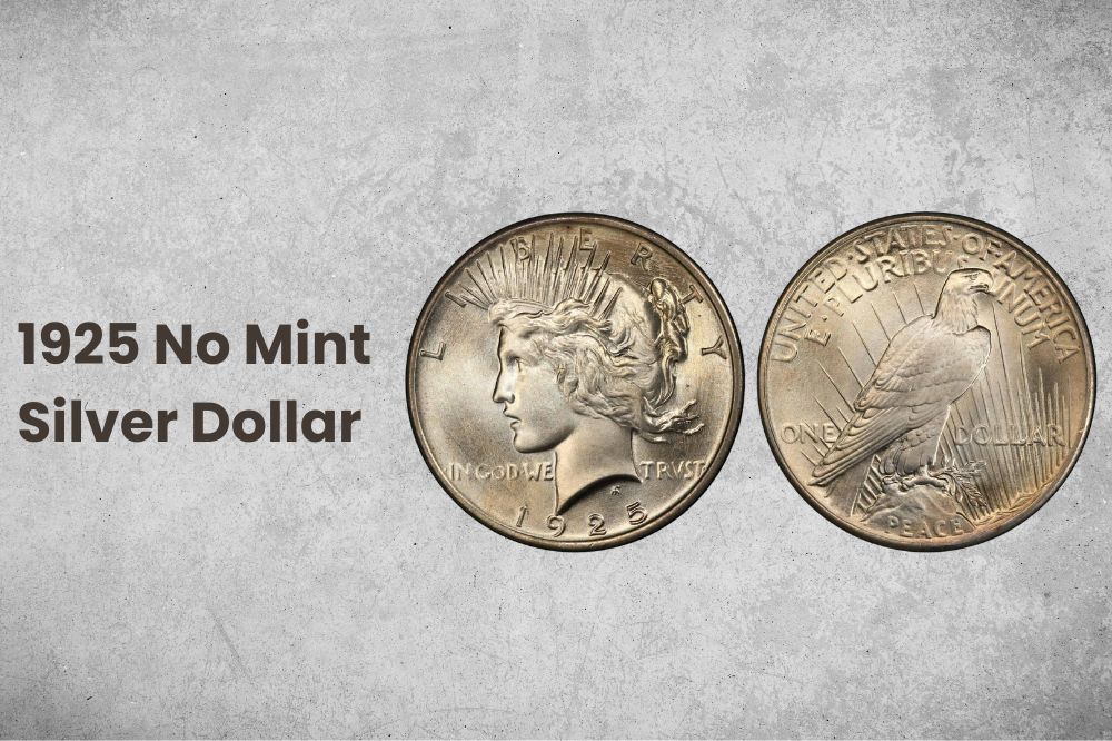 1925 No Mint Silver Dollar