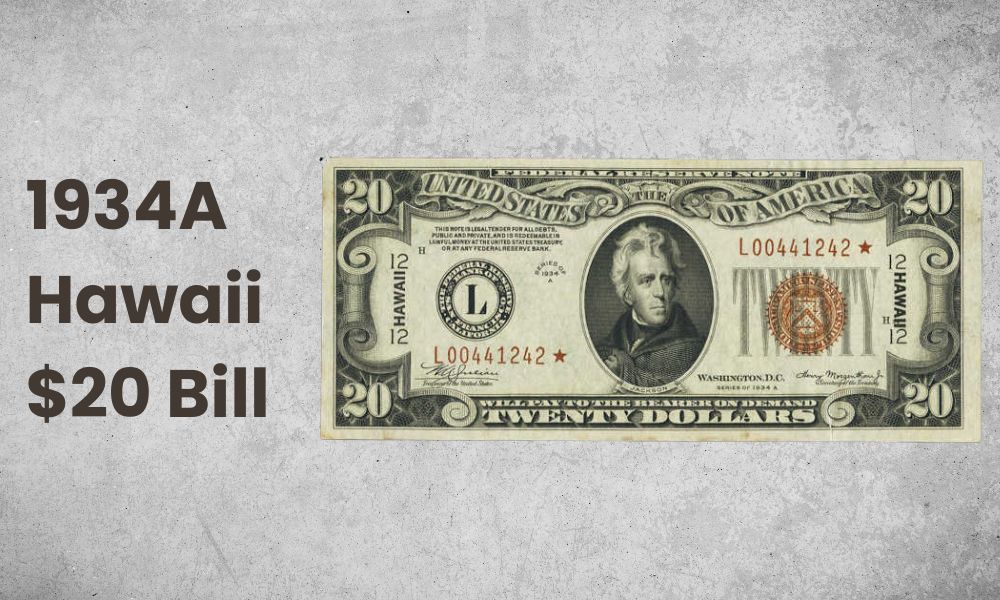1934A Hawaii $20 Bill