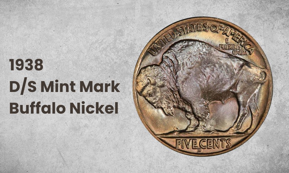 1938 D/S Mint Mark Buffalo Nickel
