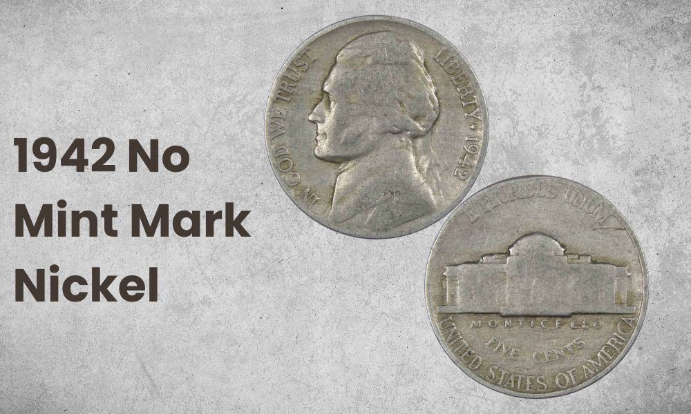 1942 No Mint Mark Nickel