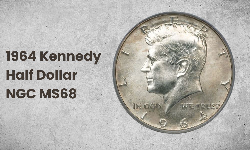1964 Kennedy Half Dollar NGC MS68