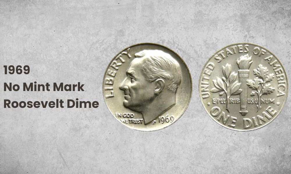 1969 No Mint Mark Roosevelt Dime