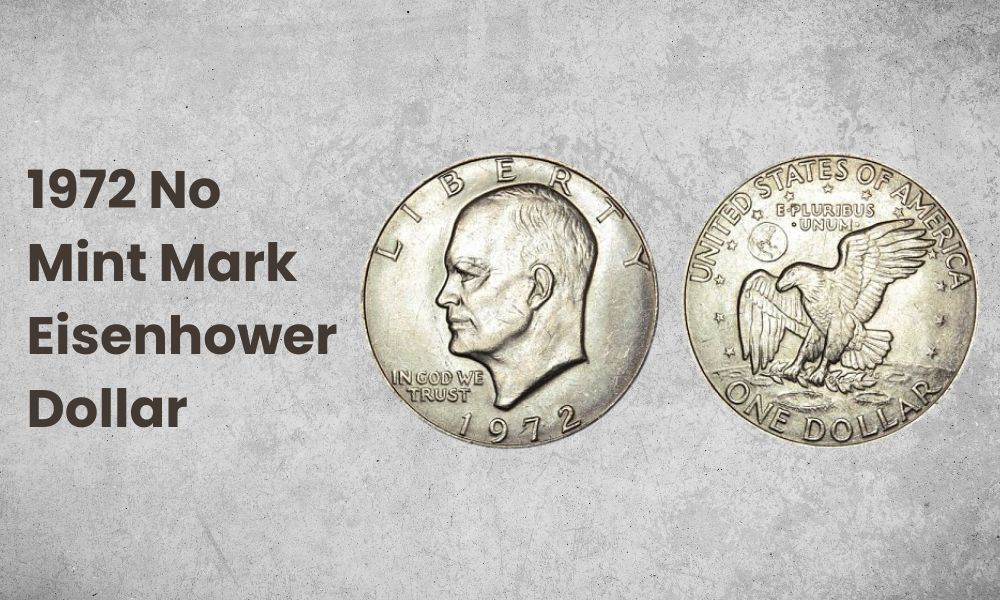 1972 No mint mark Eisenhower Dollar