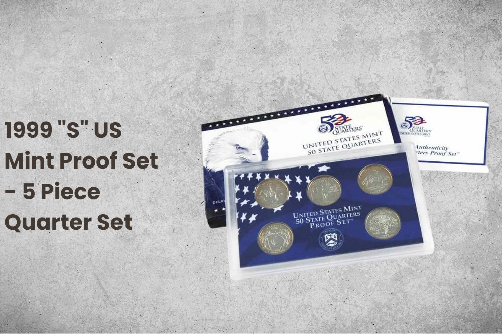 1999 S US Mint Proof Set - 5 Piece Quarter Set