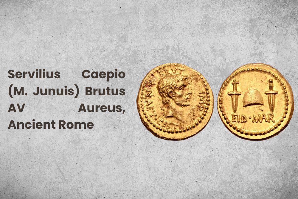 Servilius Caepio (M. Junuis) Brutus AV Aureus, Ancient Rome