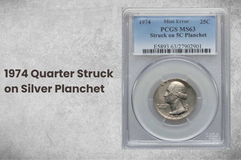 1974 Quarter Struck on Silver Planchet